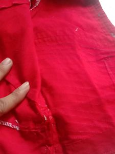 Red Readymade Saree Blouse
