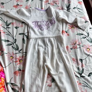 Cute White Onesie For 8-10 Year Old