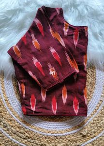 Ikkat Boat Neck Blouse