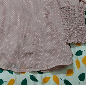 Pink Polka Dot Top