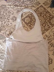 White Halter Top