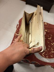golden clutch with chain