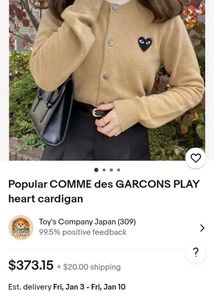 Comme Des Garcons Play Cardigan Cdg