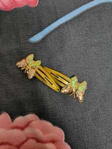 Cute Butterfly Clips (Pink &amp; Gold)