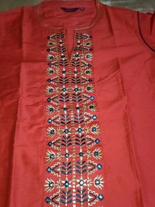 Red Colored Net Lehenga Set For Women