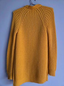 Yellow Knit Cardigan 30&#34;