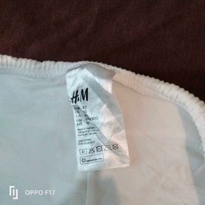h&amp;m high waisted White Bikini Bottom