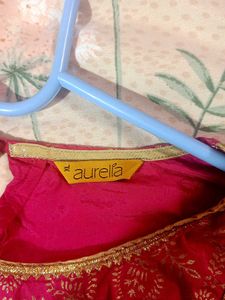Pink &amp; Gold Trimmed Kurti