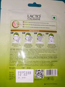 Lacto Calamine Serum Sheet Mask