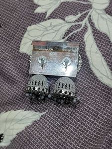 Oxidized Jhumka Earrings