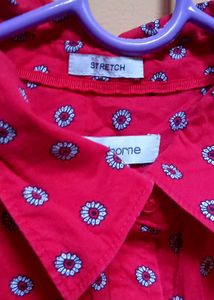 Red Small Flower Design Shirt 🌹