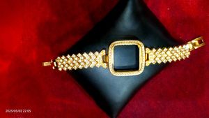 Golden Bracelet With White Jarkan Work❤️❤️