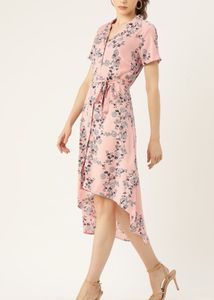 Floral High-Low Shirt Dress