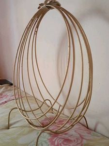 Gold Metal Hoop Basket
