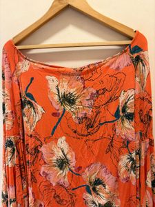 Floral Print Bell Sleeve Top