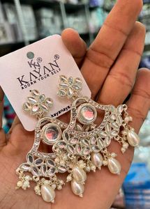 Kundan Chand Bali Earrings