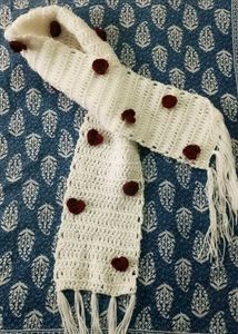 Heart Pattern Crochet Scarf