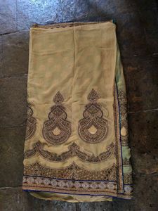 Teal Saree with Embellishments