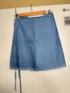 Denim Wrap Skirt