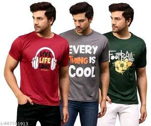 Men's Graphic Print T-Shirt (Set of 3)