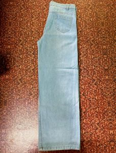 Blue wide leg jeans
