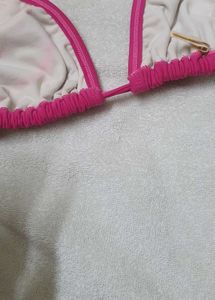 Pink Triangle Bikini Top Nylon Adjutable