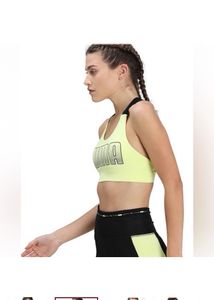 PUMAWomen Sports Lightly Padded Bra (Yellow)