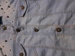 Light Blue Denim Jacket, With Pearls, Unused, No Flaws, Reasonable Offers Accepted