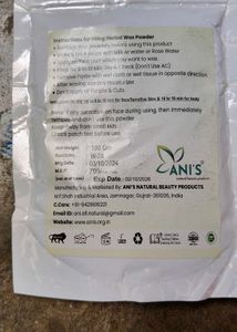 Ani&#39;s Turmeric Facial Wax