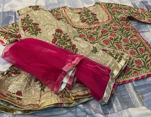 Girls Floral Print Kurta Set