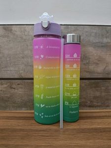 Motivational Water Bottle Set Of 2 (900ml & 300ml)