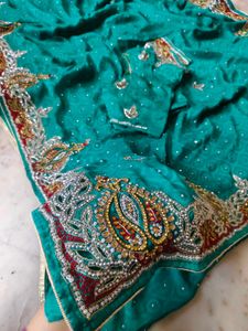 heavy work saree 😍 with blouse available