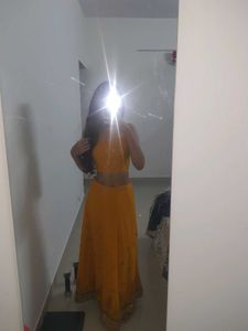 Backless Lengha Festive Mehendi