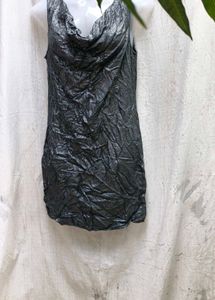 I. CUTE SPARKLY MINI COWL NECK