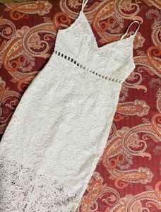 White Crochet Forever 21 Dress