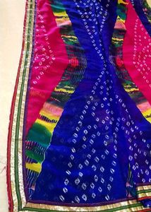 2 Combo Saree Embroidered Blue &amp; Gold Sare