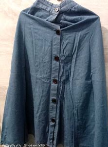 Cute Denim Button-Down Top
