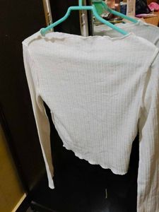 White Long Sleeve Top