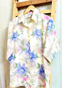 Offwhite Printed Shirt Size-40