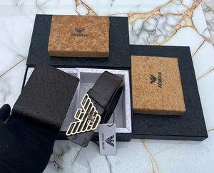 ARMANI MENS BELT+ WALLET COMBO WITH BOX