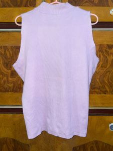 Sleeveless Mauve Mock Neck Top XXL