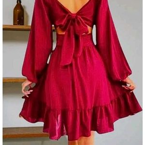 MAROON DRESS
