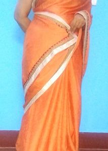 Elegant Orange Saree