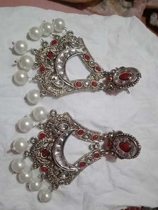 Pearl Crescent Earrings