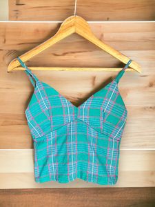 Padded Sea Green Tank Top