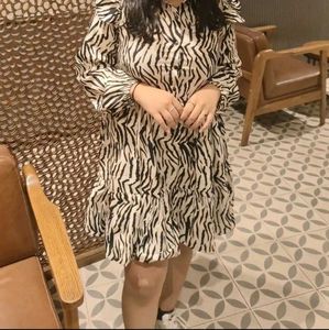 Chic Zebra Print Mini Dress(Unused)
