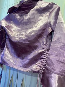 Lavender Satin Shrug