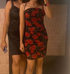 Floral Bodycon Mini Dress Size Small