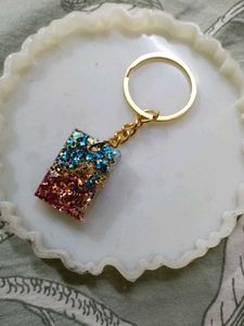 Resin Glitter Keychain
