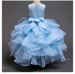 Baby Blue Frozen Elsa Frock Gown For Princess